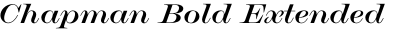 Chapman Bold Extended Italic